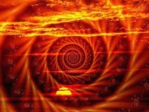 espiral y amanecer