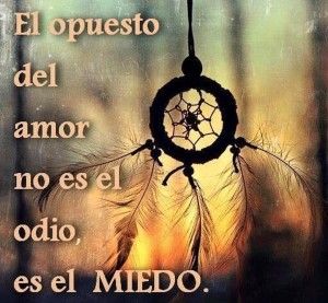 donde hay miedo no hay amor